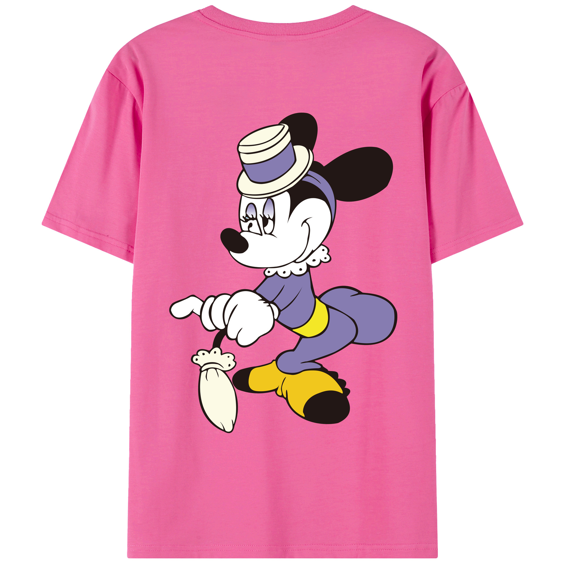 （画像用） ミッキーマウス Mickey Mouse レディース半袖Tシャツ(バックプリント)